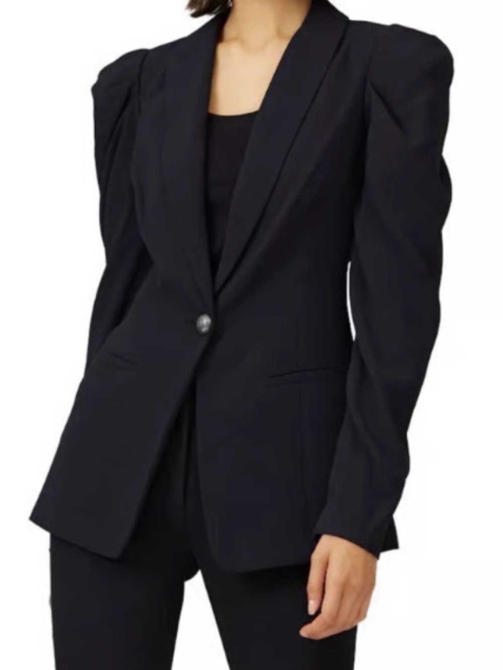 Ramy Brook Black Single-Button Blazer, size 0